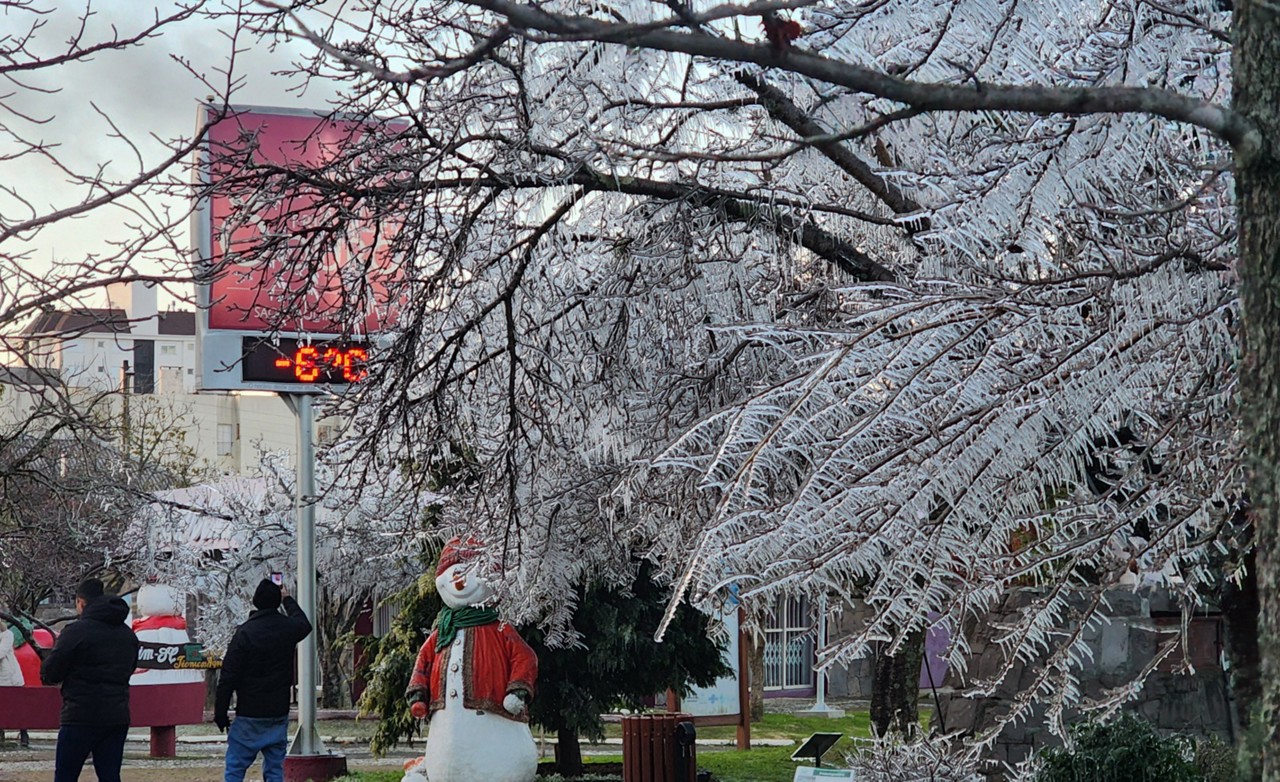 Cidade de São Joaquim registrou -6,4 °C nesta terça-feira