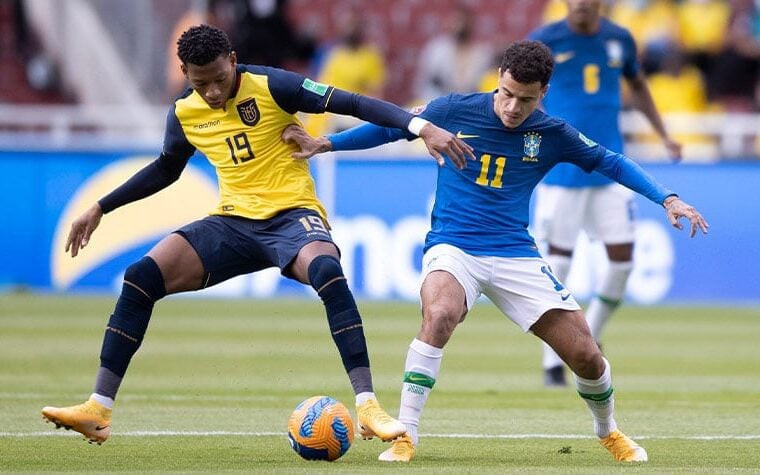 Brasil em campo contra o Equador pelas Eliminatórias: Seleção Canarinho tem ampla vantagem no histórico do duelo sul-americano. (Lucas Figueiredo / CBF)