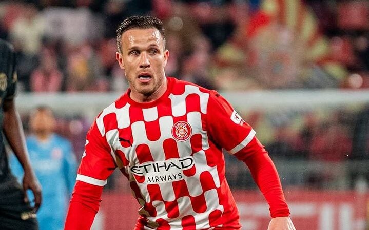 Arthur Melo, brasileiro ex-Grêmio, em ação pelo Girona (Foto: Reprodução/Instagram)