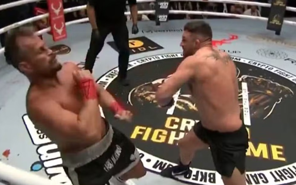 Fábio Maldonado foi nocauteado por John Phillips no BKFC 72 (Foto: Reprodução)