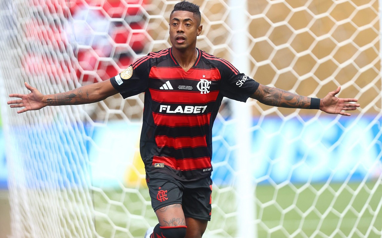 Bruno Henrique comemora gol contra o Chelsea (Foto: Gilvan de Souza/Flamengo)