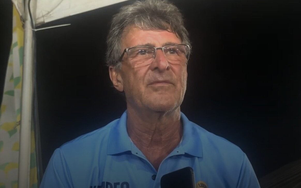 Mario Kempes em entrevista ao Lance! durante o Legends Tournament, em Curaçao (Foto: João Brandão/Lance!)