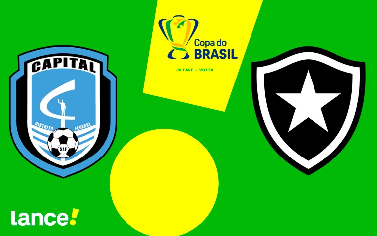 Capital-DF e Botafogo fazem o segundo jogo da 3ª fase da Copa do Brasil (Arte: Lance!)