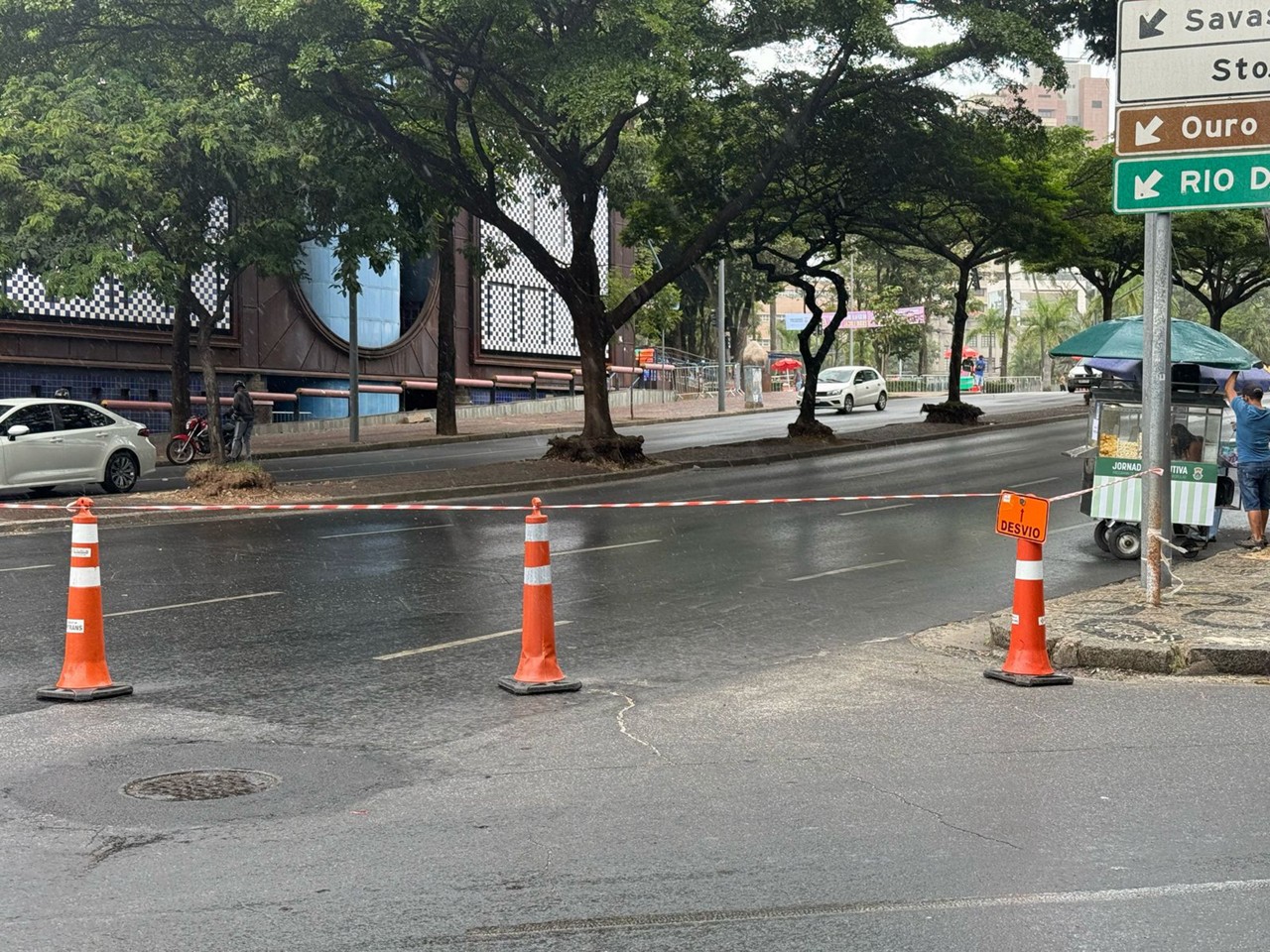 Avenida Bias Fortes tem ponto de interdição na região Centro-Sul de BH