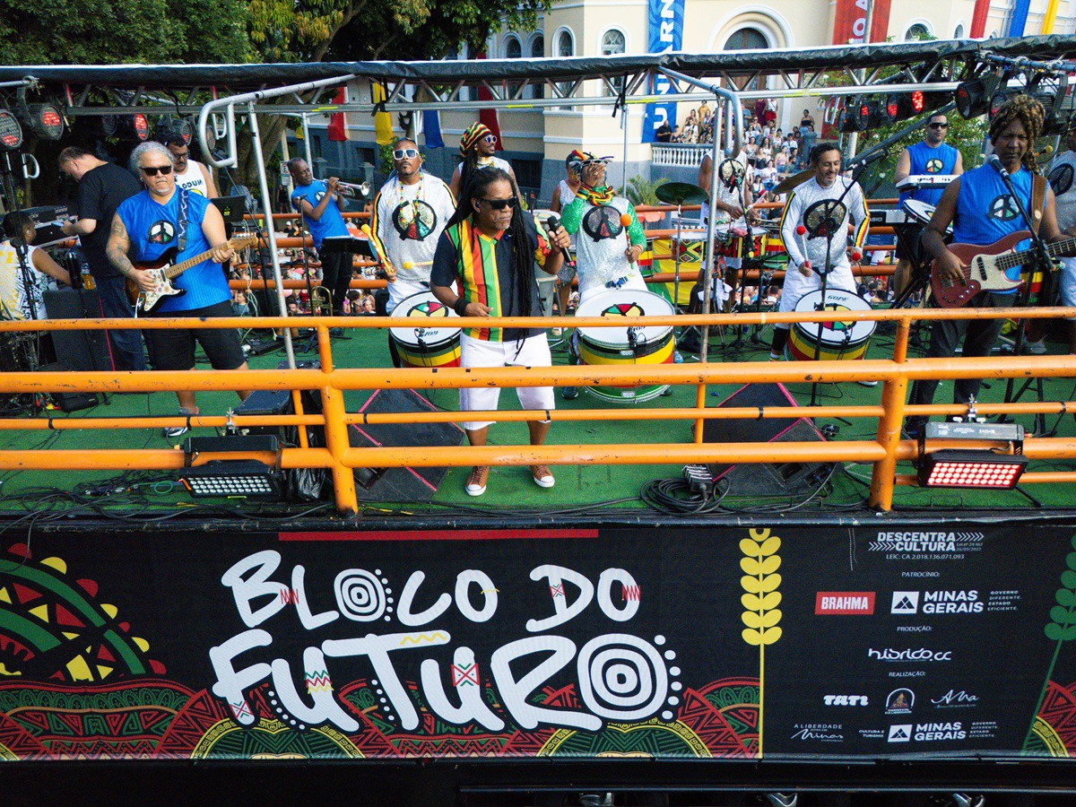 Olodum subiu no trio da Avenida Brasil, na região Centro-Sul de BH
