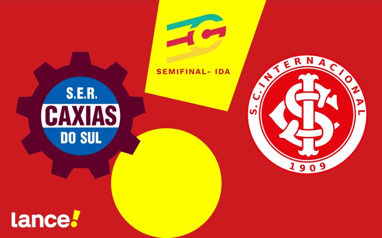 Caxias e Internacional se enfrentam pela semifinal do Gauchão (Arte: Lance!)