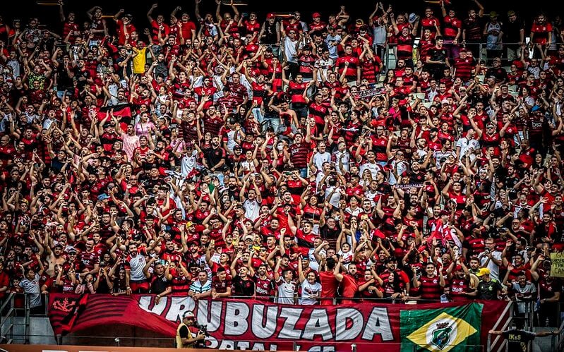 Torcida do Flamengo em partida contra o Ceará, na Arena Castelão (Foto: Alexandre Vidal/Flamengo)