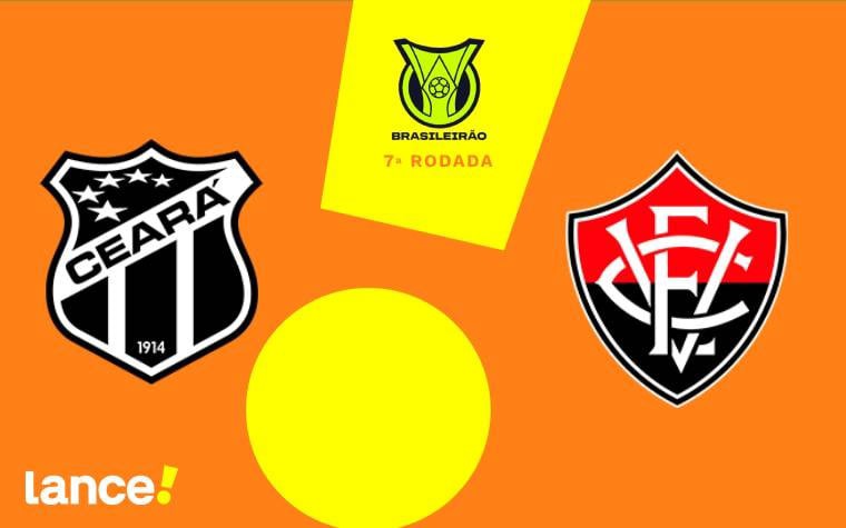 Ceará x Vitória pela 7ª rodada da Série A (Foto: Arte/Lance)