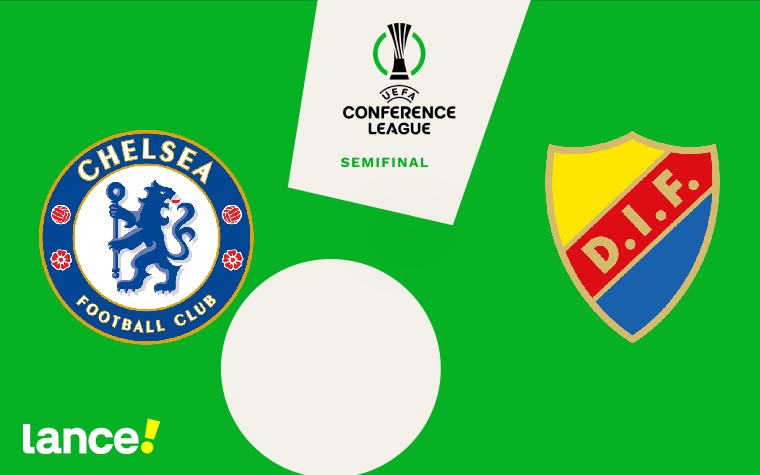 Chelsea x Djurgarden pela semifinal da Conference League (Arte: Lance!)