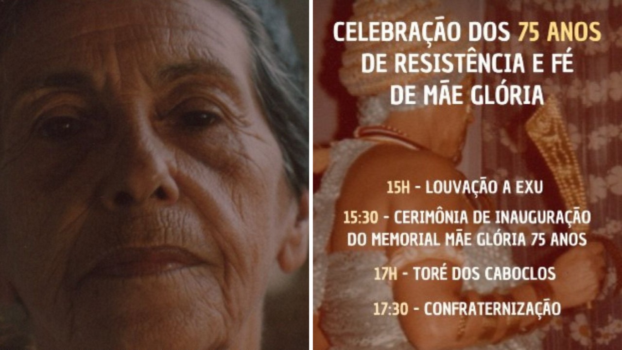 Evento vai celebrar fé ancestral e reconhecer o legado de Mãe Glória 