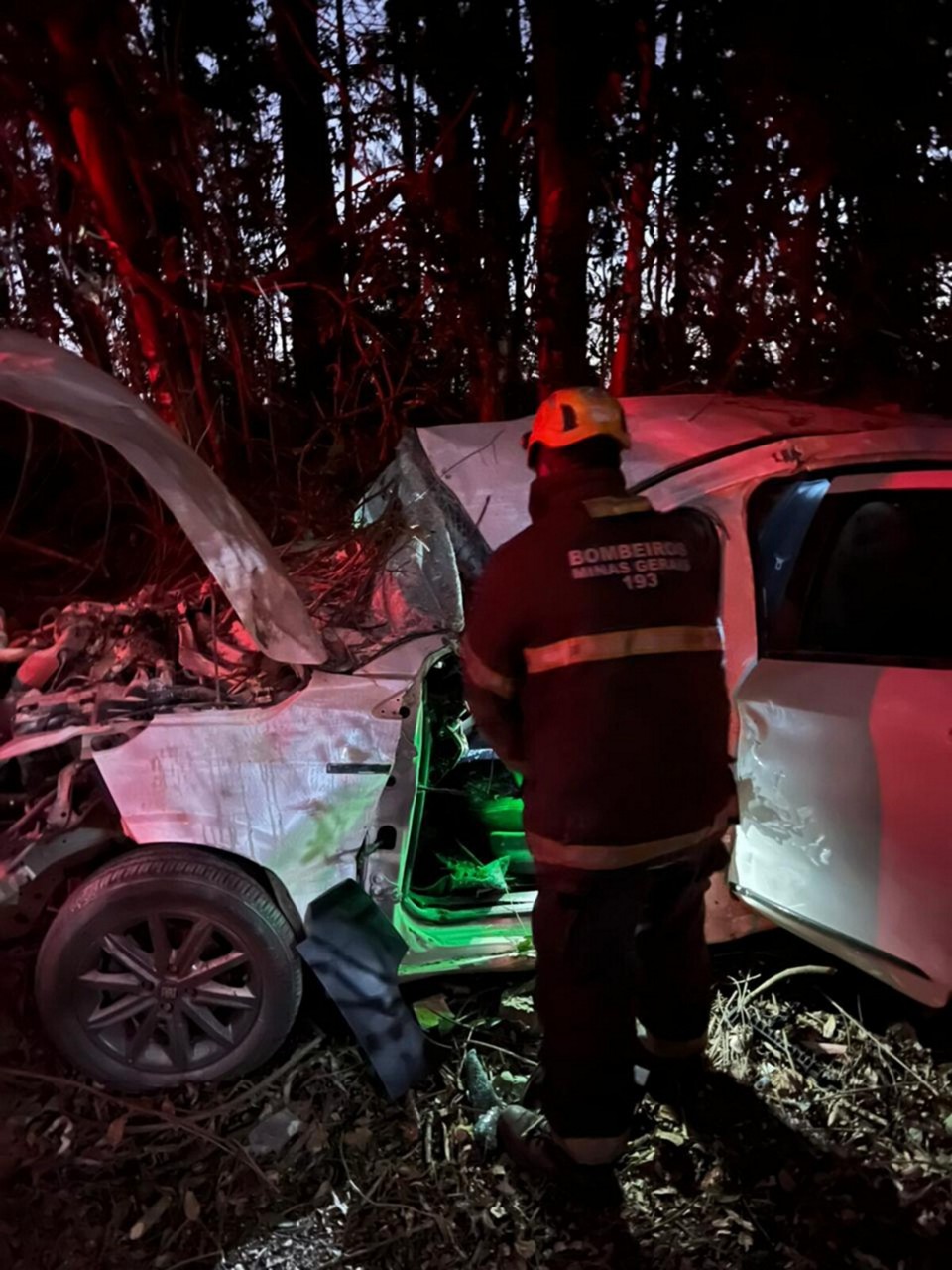A motorista foi socorrida pelos bombeiros e o SAMU realizou o transporte para atendimento médico