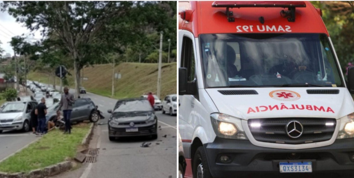 Um caminhão, quatro carros e uma moto se envolveram na colisão. Ainda não se sabe quanto a existência de feridos
