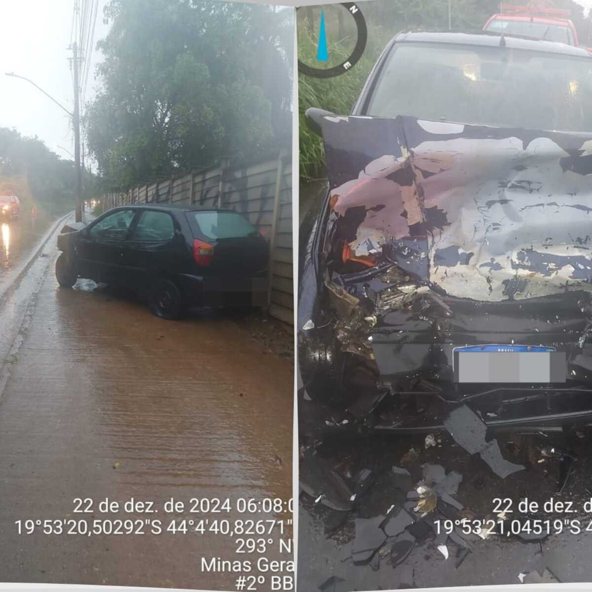 Mulher conduzia o veículo e bateu em outro