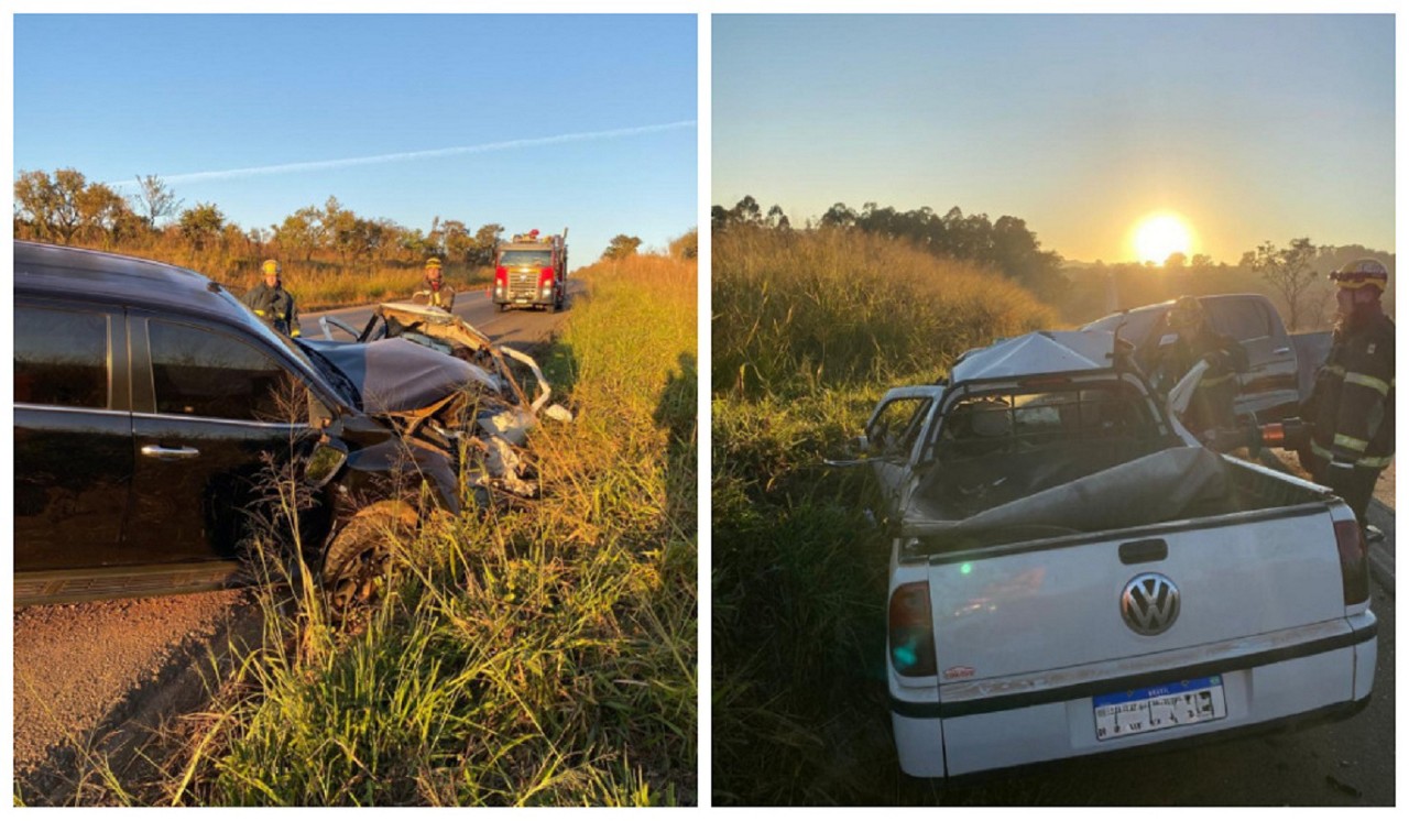Veículos colidiram nas primeiras horas da manhã desta quinta (19)