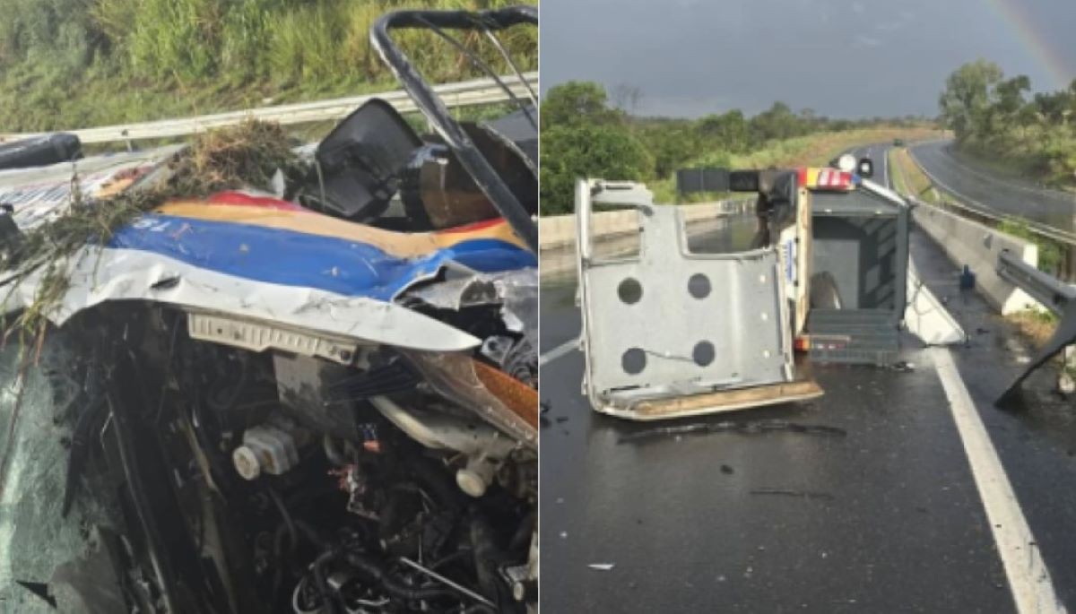 Acidente com viatura da PM matou um militar e deixou outro ferido na BR-135, em MG  