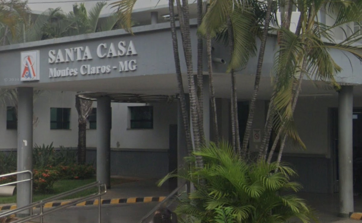 Vítima foi levada para a Santa Casa de Montes Claros, no Norte de Minas Gerais 
