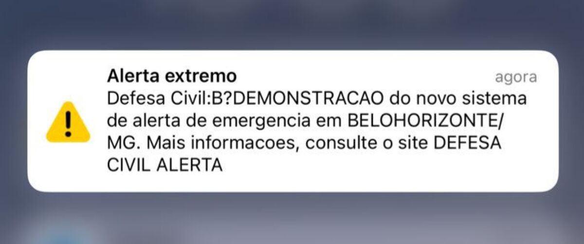 Moradores de BH receberam um alerta teste da Defesa Civil de Belo Horizonte, com um novo sinal sonoro neste domingo (1 de dezembro)