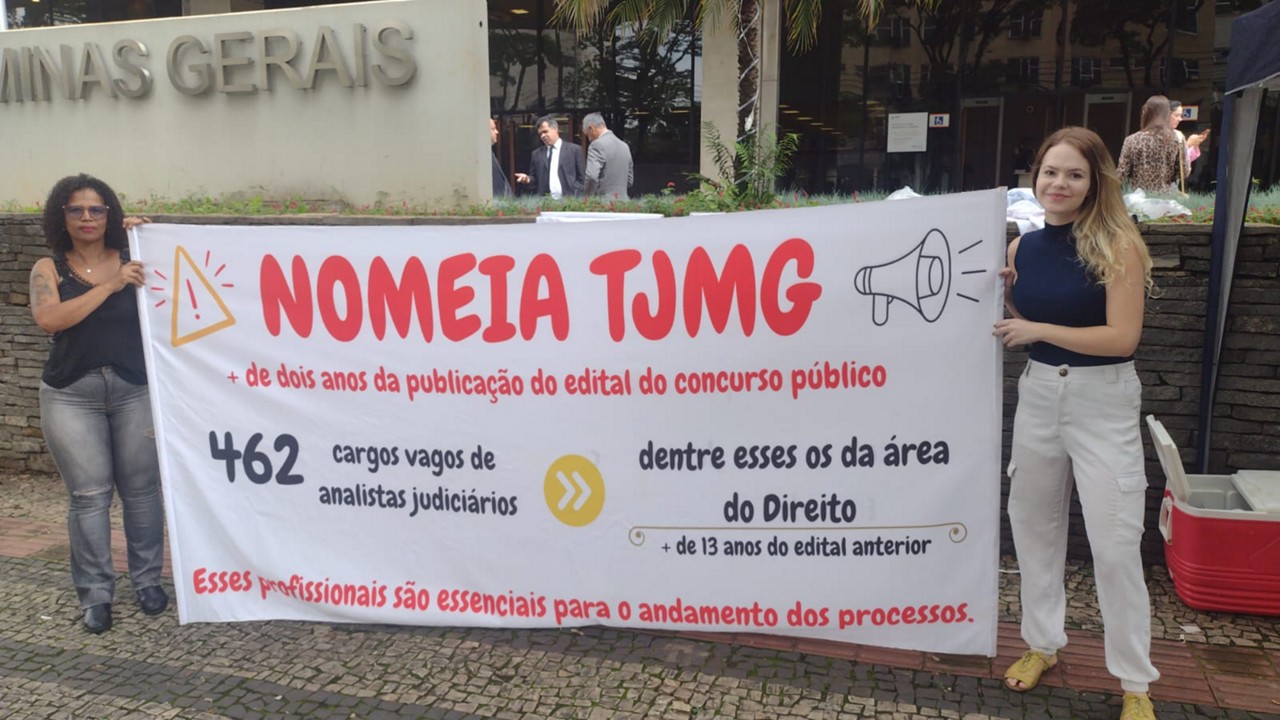 Aprovados no concurso 01/2022 do TJMG reivindicam a nomeação; certame foi homologado em agosto deste ano