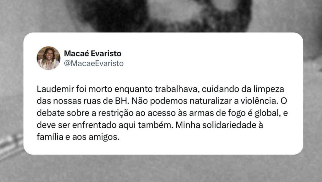 Ministra Macaé Evaristo lamentou a morte do gari pelas redes sociais
