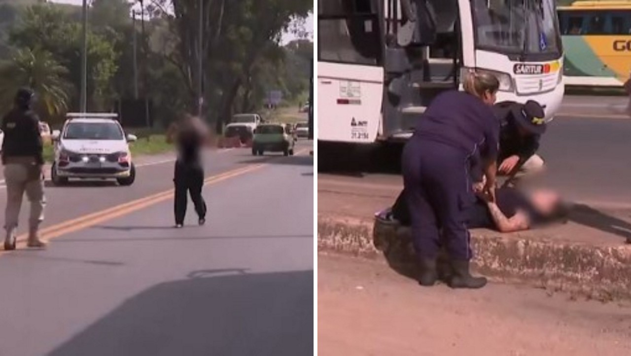 Mulher foi acolhida pelos policiais e demonstrou desespero e medo