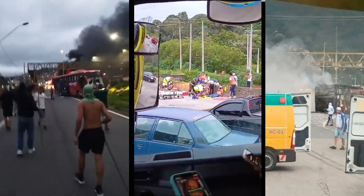 Imagens que circulam nas redes mostram o ataque violento