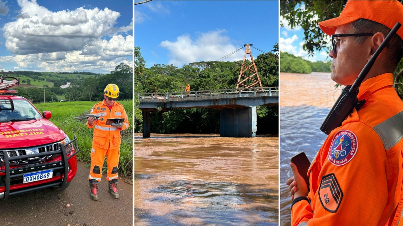 Testemunhas relataram às autoridades que encontraram um celular, possivelmente da vítima, nas proximidades da ponte velha