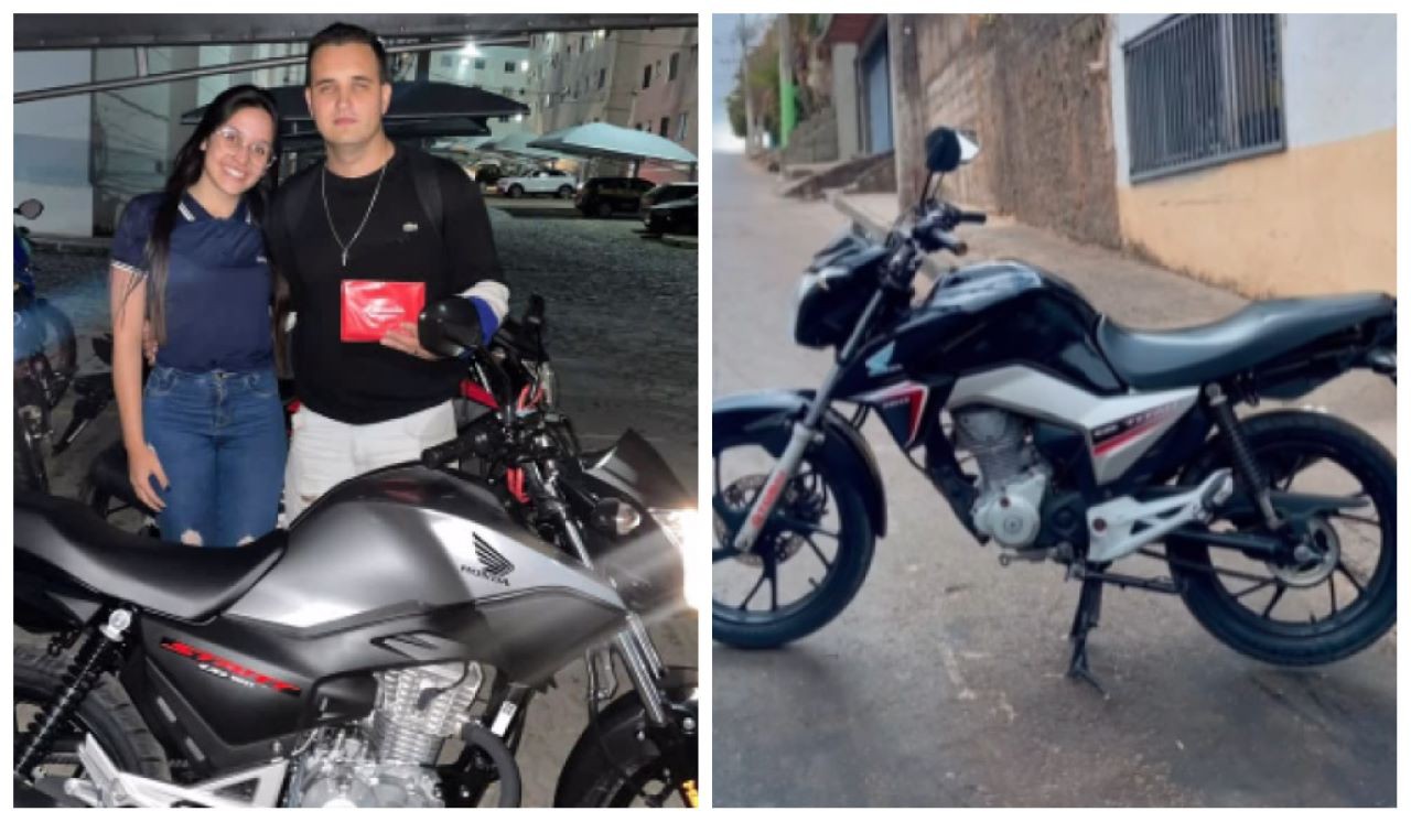 Davi Lacerda, sua esposa e as duas motos furtadas em menos de dois meses: Cabo do Exército relatou sua tristeza com a situação