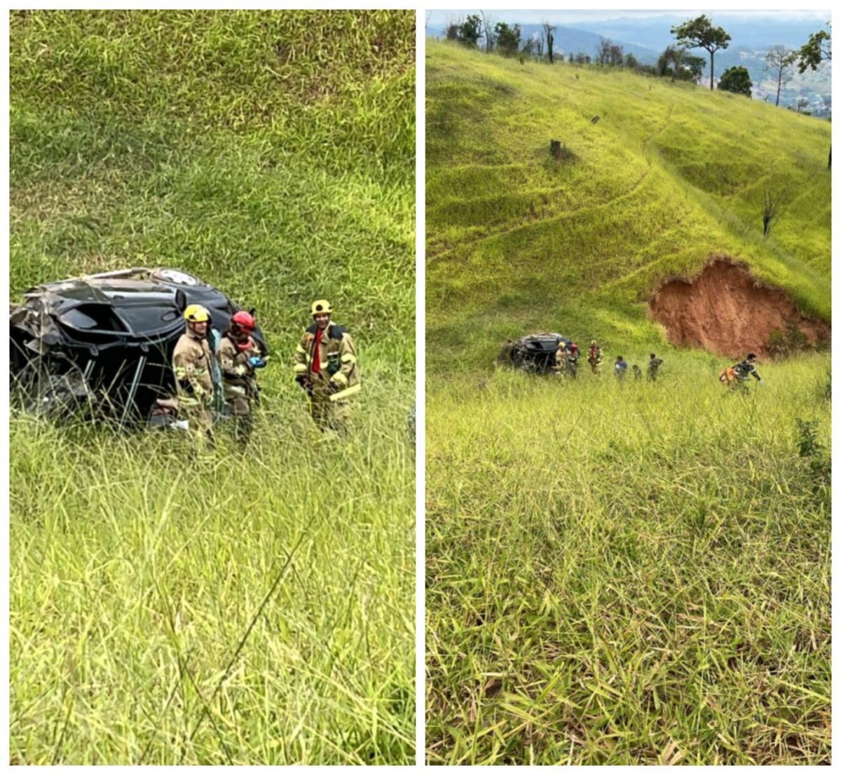 Capotamento de carro em Santana do Paraíso deixou uma mulher morta e outras duas pessoas feridas