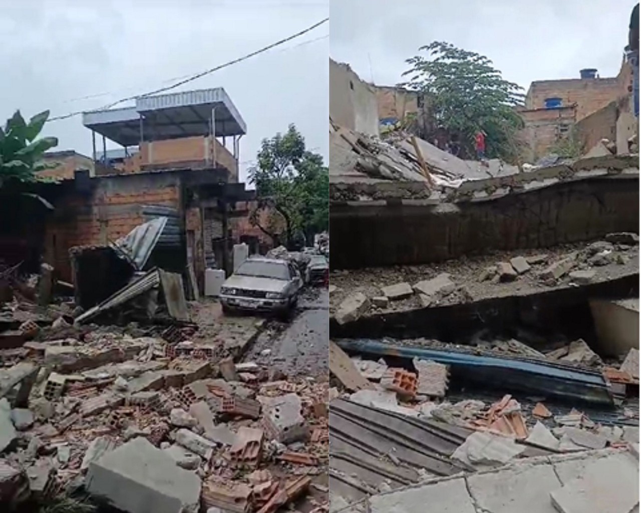 Casa desaba no São Gabriel, em BH- 27/12