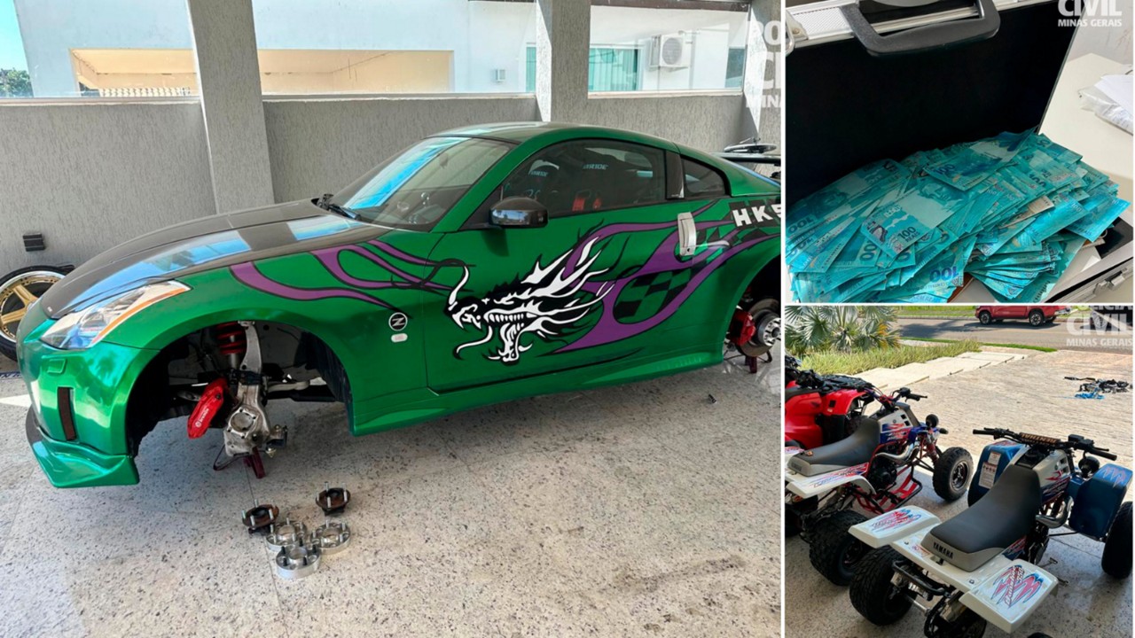 Carros de luxo, quadricilos e dinheiro: influenciadores lucravam R$ 100 mil por mês e bens foram avaliados em R$ 2 milhões