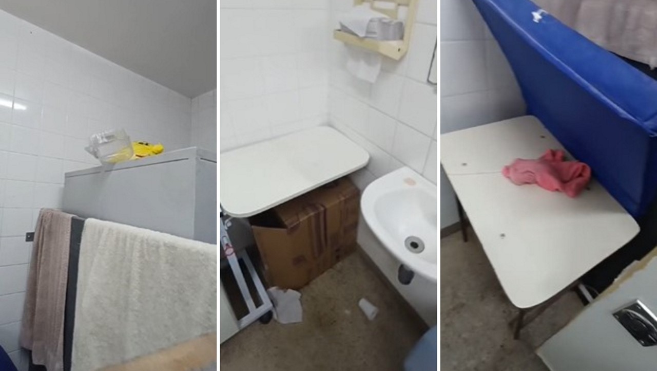 Vídeo mostra itens misturados de banho, alimentação e limpeza