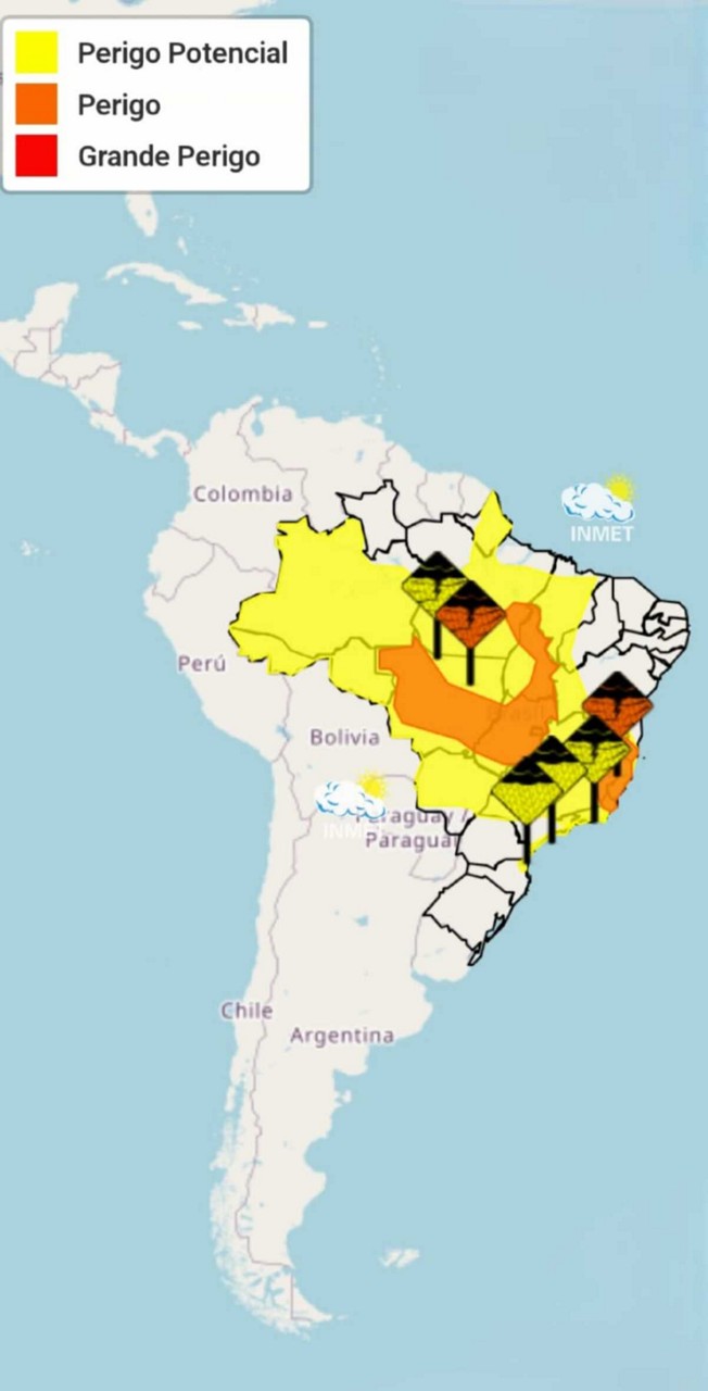 Mapa do Inmet às 4h30 desta terça-feira (24)