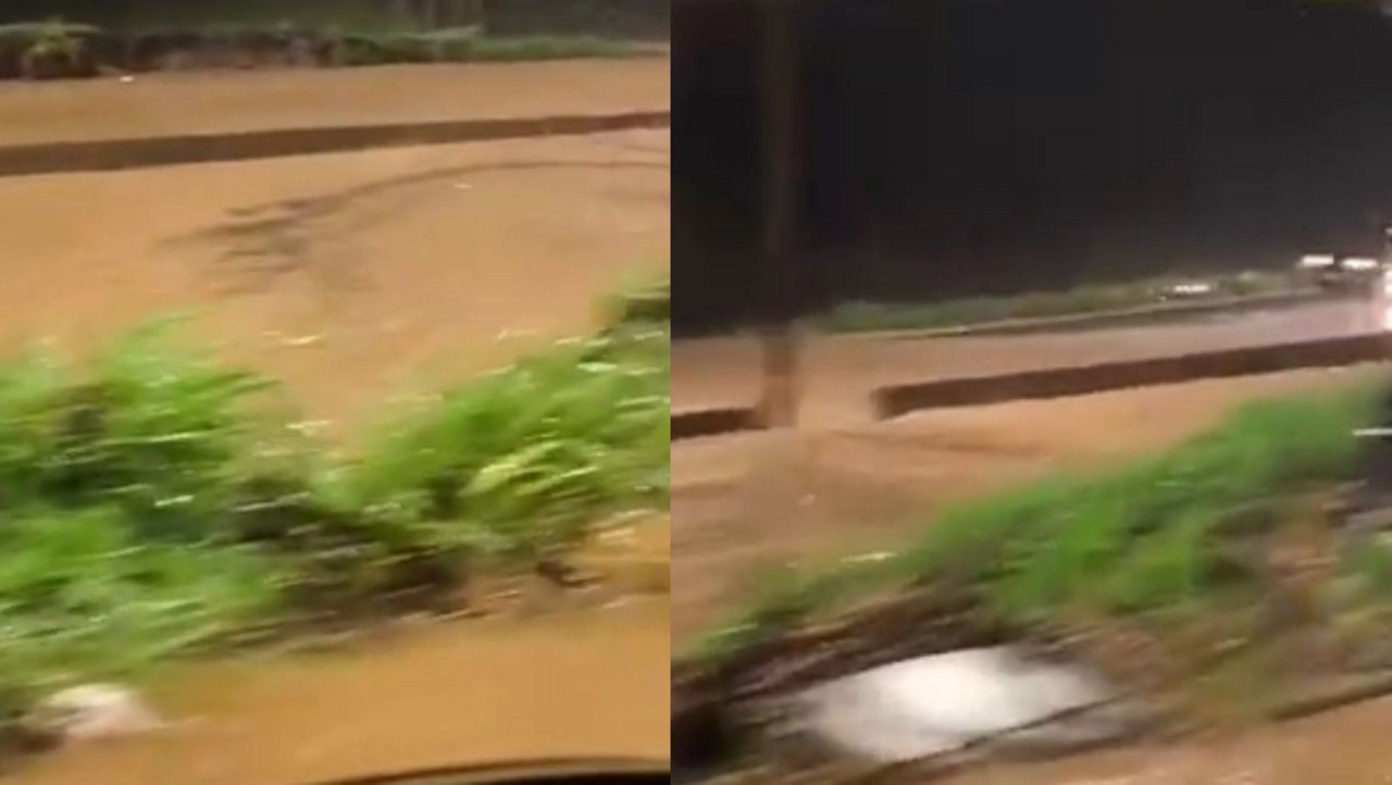 Anel Rodoviário registrou alagamento na noite deste sábado 