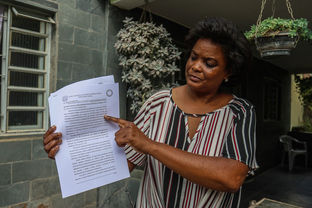 Marilda de Fátima Correa espera há três anos por cirurgia de prótese no quadril pelo SUS