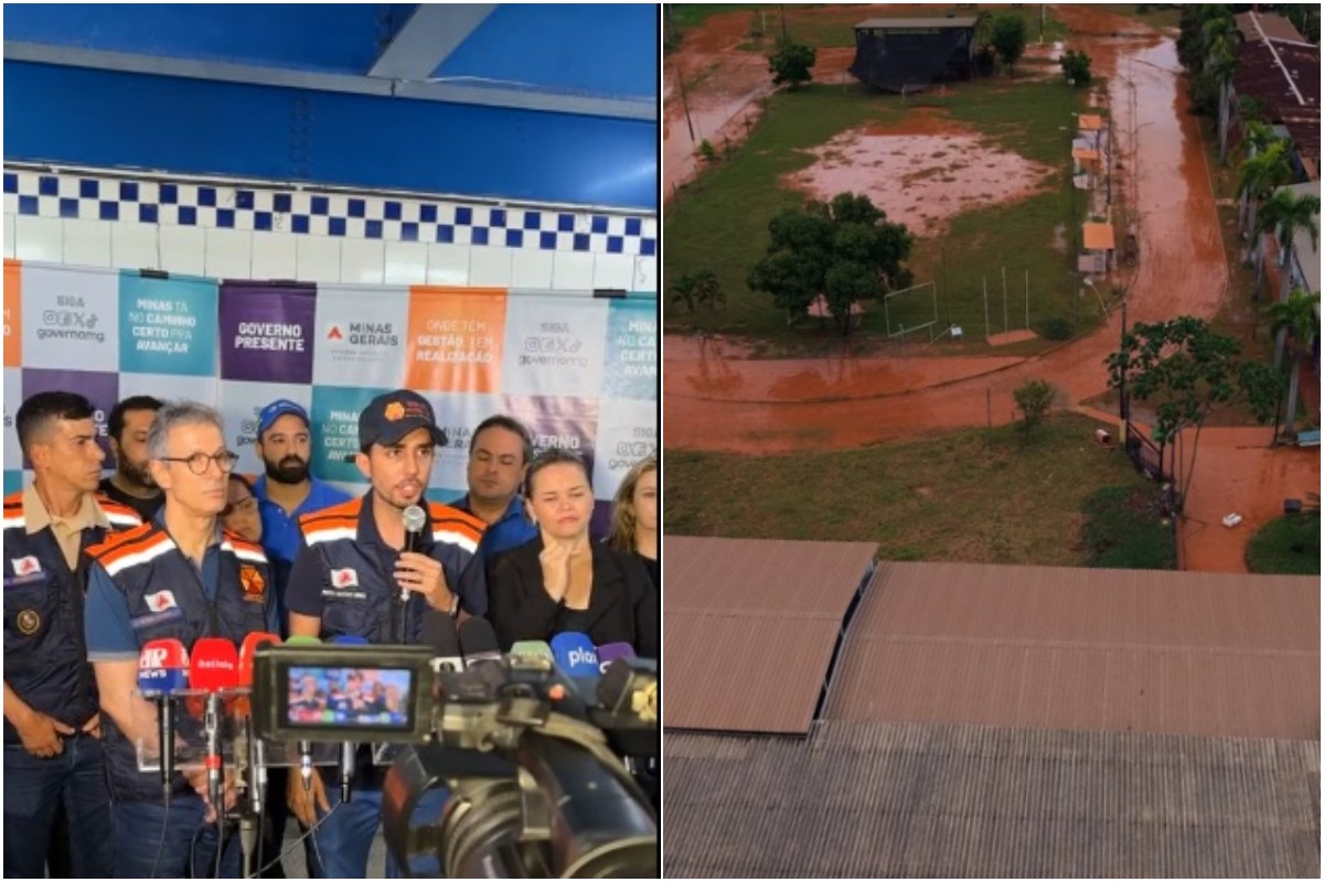 Governador Romeu Zema e prefeito de Ipatinga Gustavo Nunes deram detalhes sobre a situação das chuvas no Vale do Aço