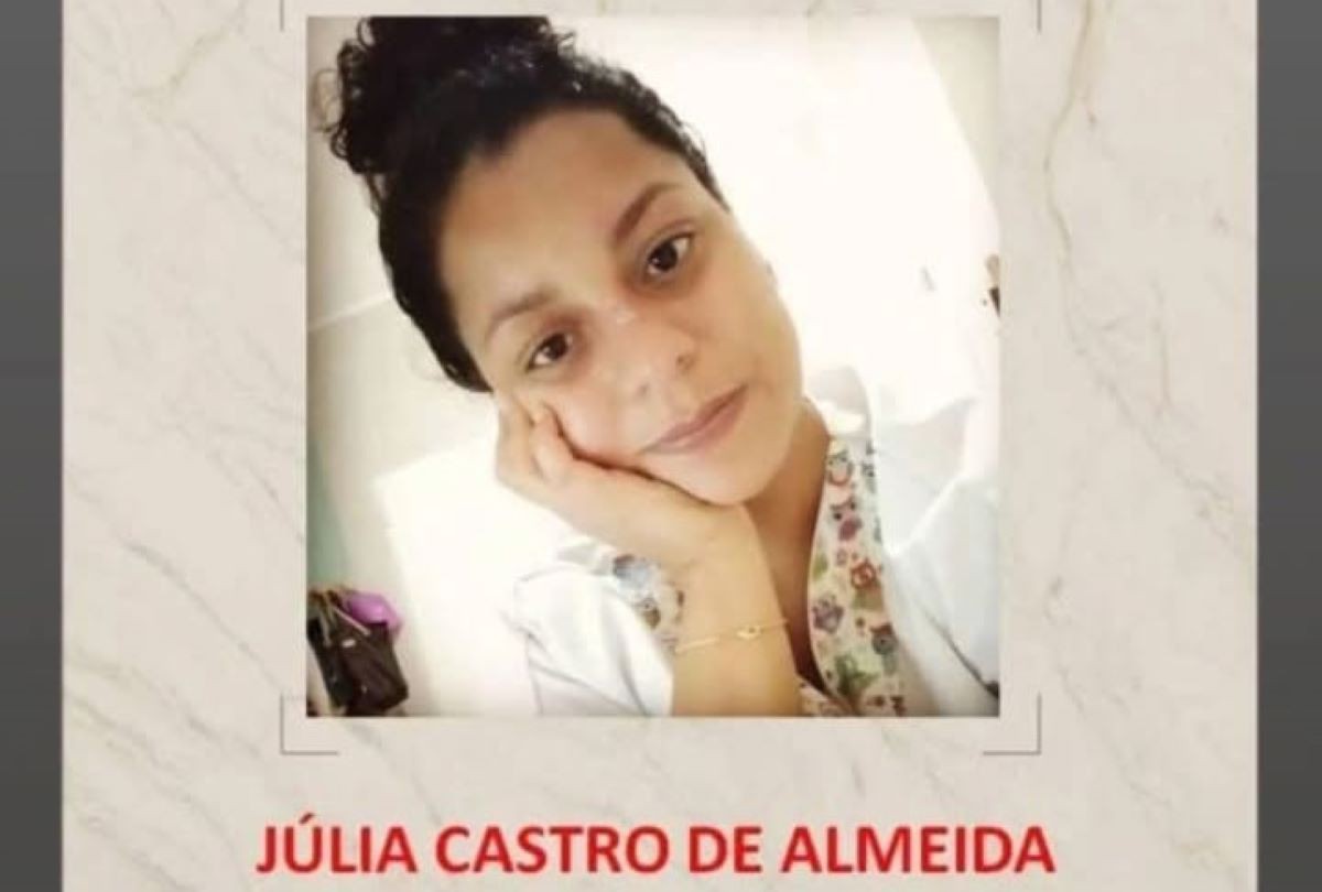 Júlia Castro de Almeida, de 32 anos, está desaparecida desde 2 de março  