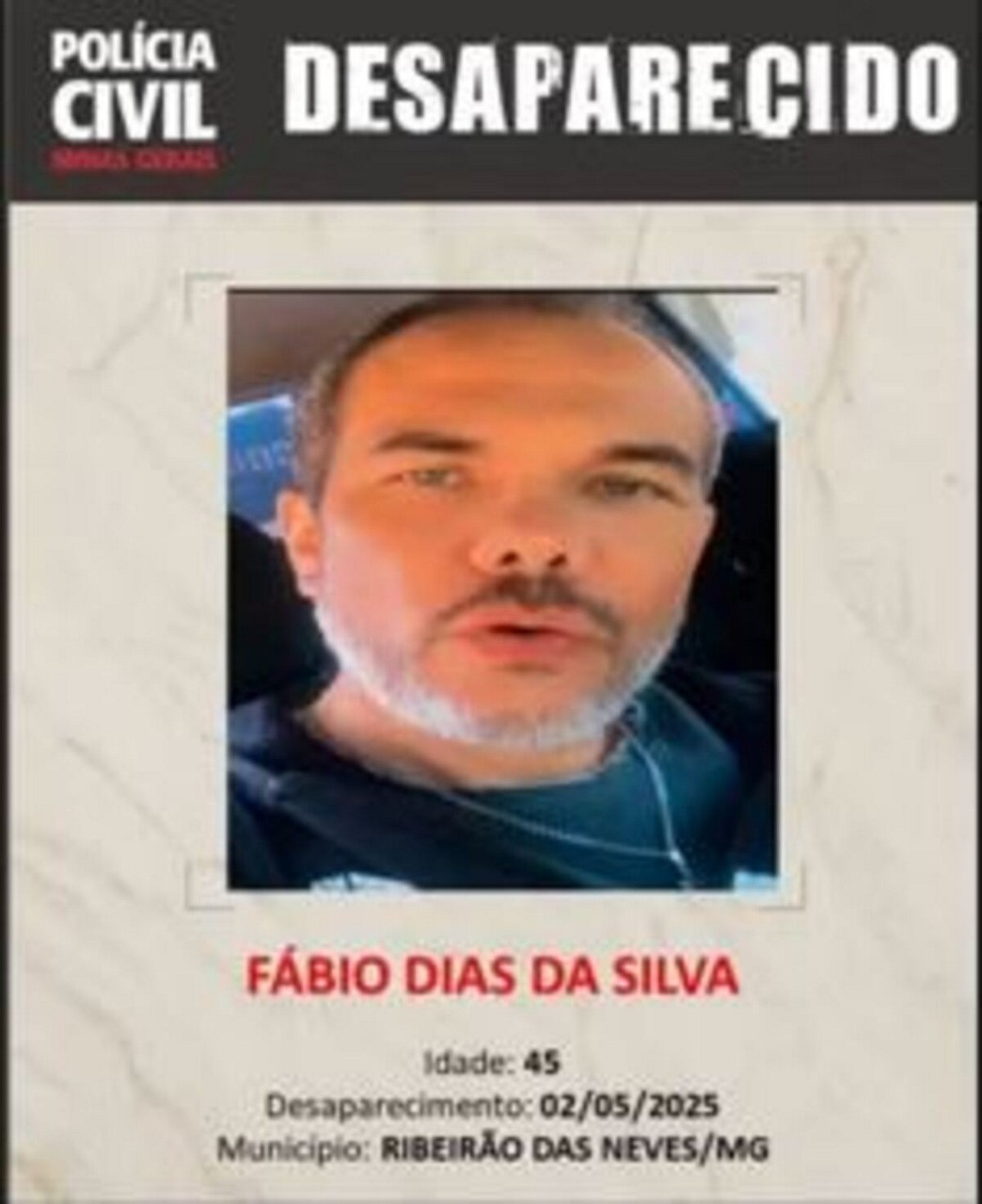 O motorista estava desaparecido desde a última sexta-feira
