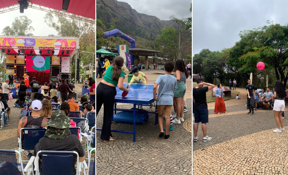 Crianças se divertem no Parque das Mangabeiras
