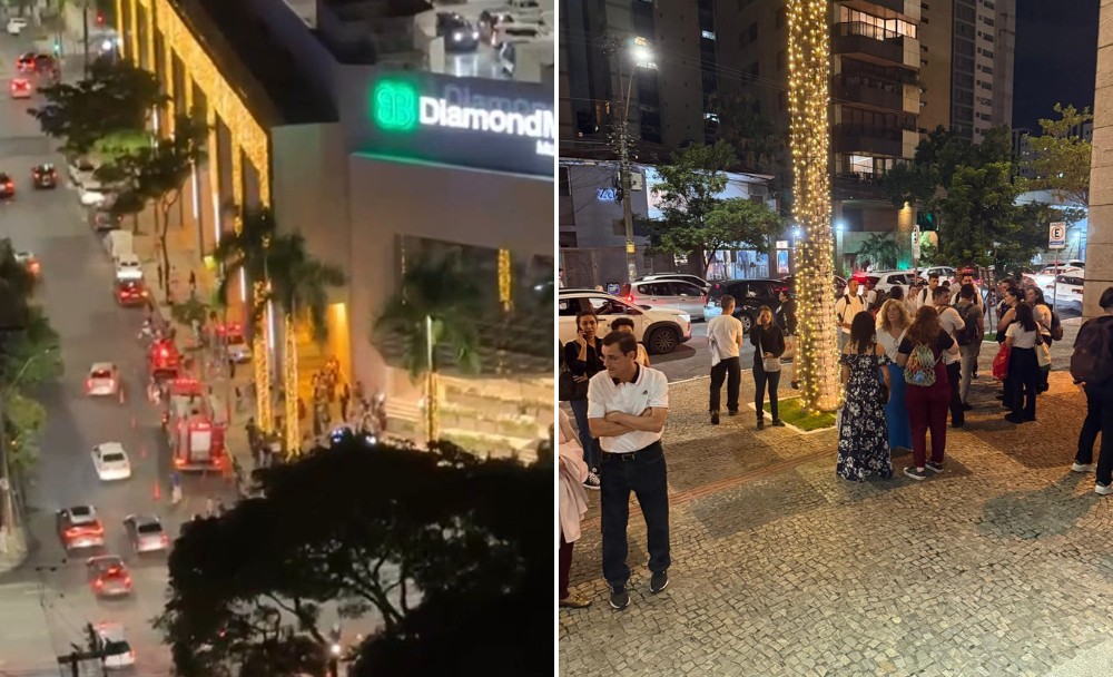 Corpo de Bombeiros foi acionado devido a incêndio no quarto andar do mall