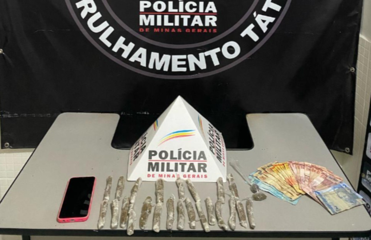 Drogas, dinheiro e celular apreendidos com casal que abandonou crianças em Aimorés