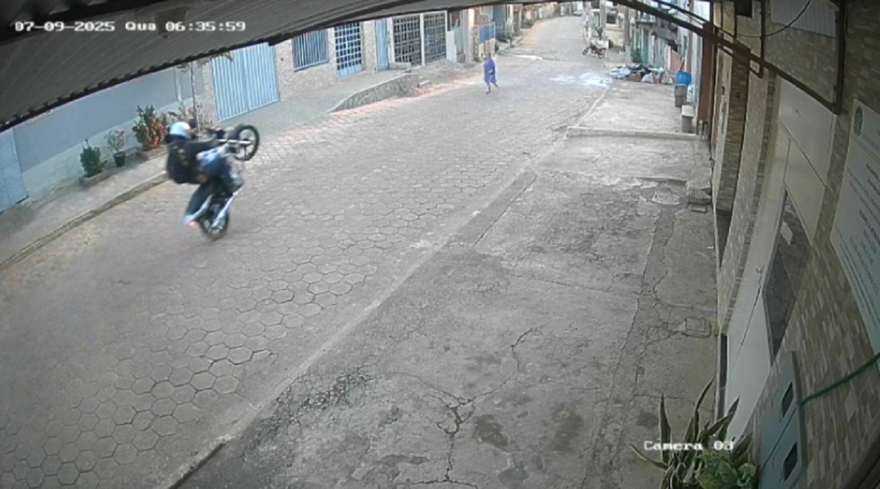 Atropelamento foi registrado por circuito de segurança