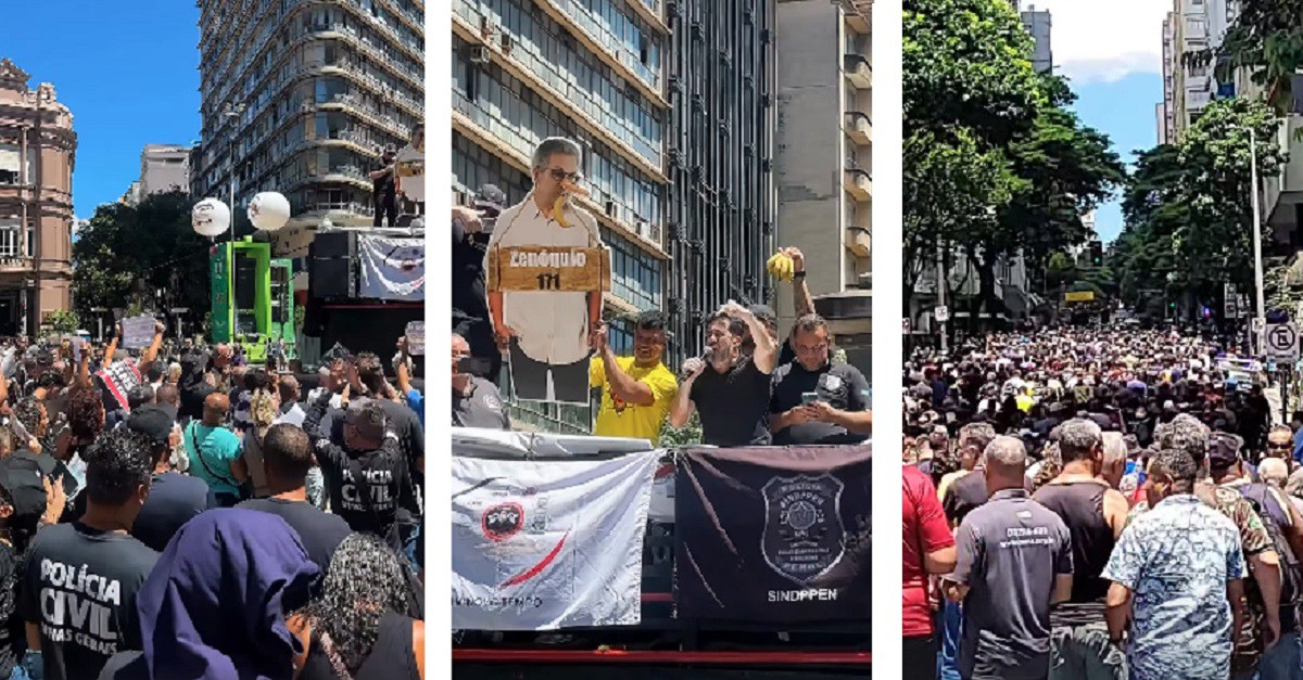 Manifestação reuniu milhares de policiais e bombeiros nesta sexta (28)