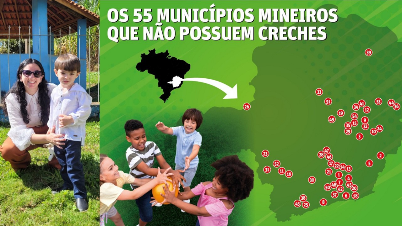 Anne e o filho, Eric, de 2 anos, que não têm acesso a creche na cidade onde moram