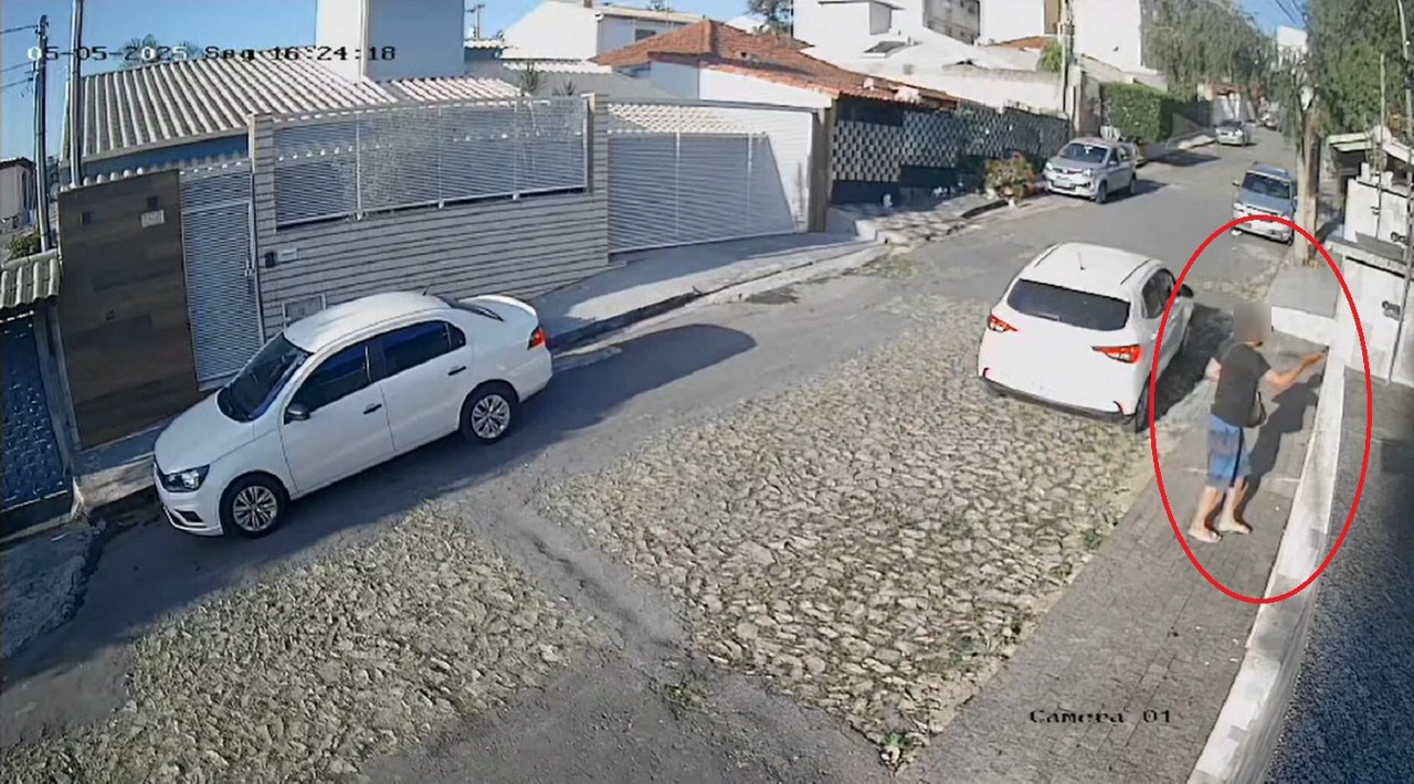 Câmeras flagraram a ação dos suspeitos no bairro da região da Pampulha