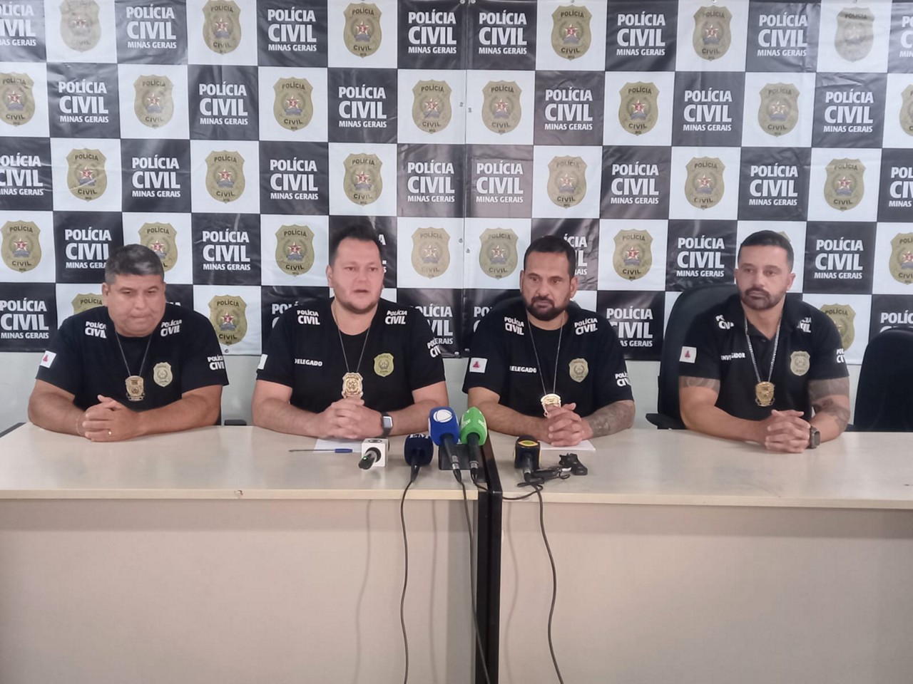 Polícia Civil de MG deu detalhes sobre a investigação em coletiva de imprensa realizada nesta terça-feira (25)