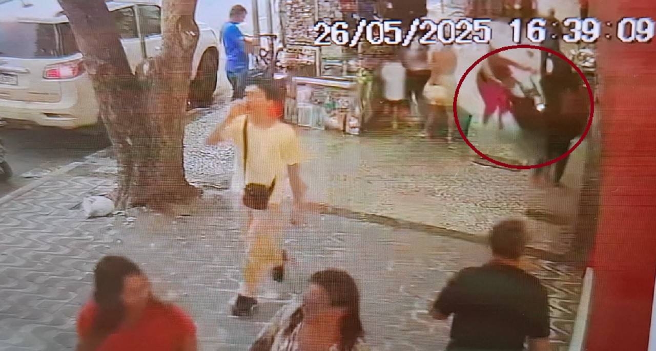 Atropelamento foi registrado pelo circuito de segurança