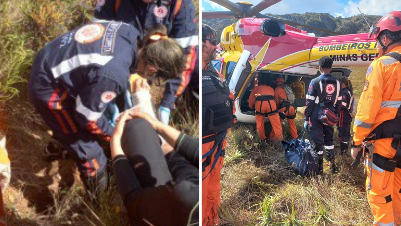 Vítima caiu e machucou o pé, com suspeita de fratura