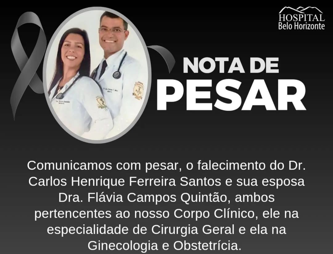 Homenagem feita pelo Hospital Belo Horizonte ao casal de médicos