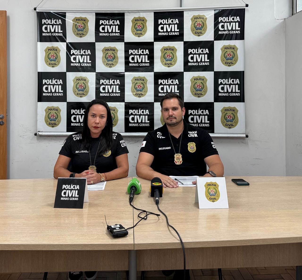 Delegada Alessandra Wilke e delegado Evandro Radaelli