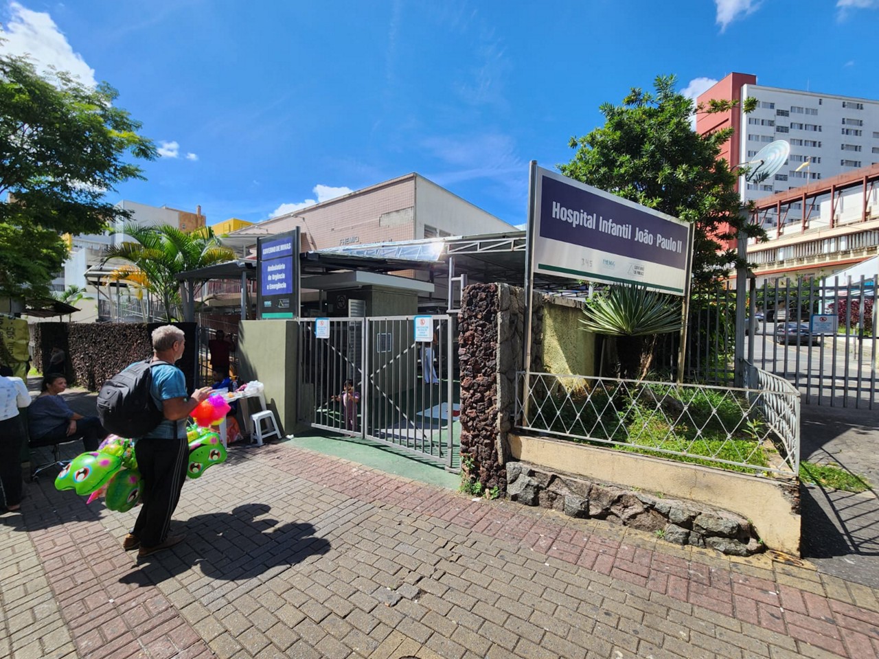 Hospital Infantil João Paulo II, no bairro Santa Efigênia, na região Leste da capital
